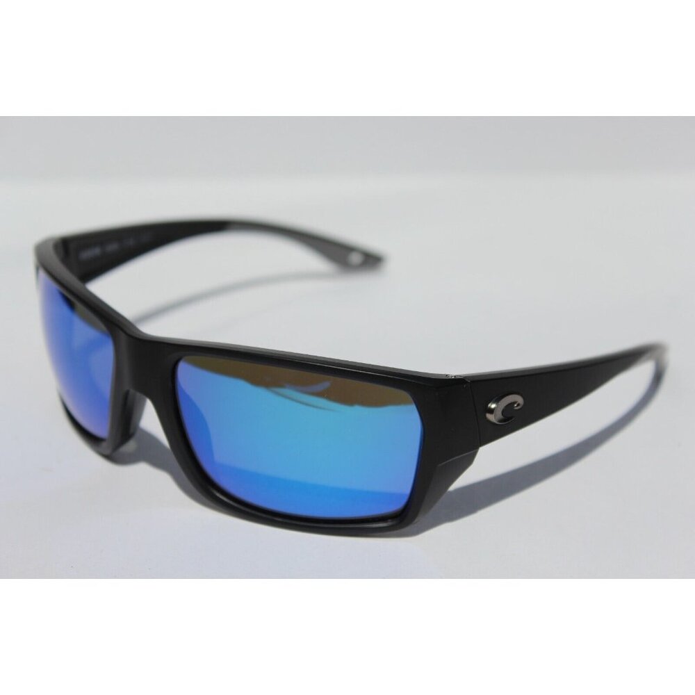 COSTA DEL MAR Tailfin 580G POLARIZED Sunglasses Black/Blue Mirror NEW - Picture 2 of 7